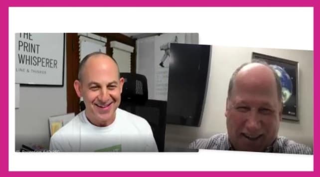 Split-screen video call between Warren Werbitt and Rod Franson